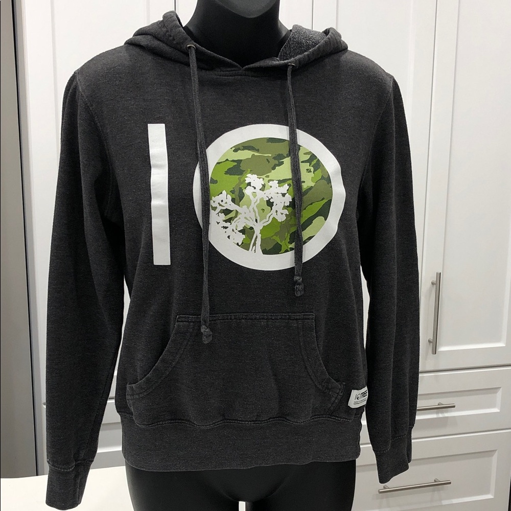 🌿tentree Hoodie - Dark Grey w/ Camo Logo - Women’s XS